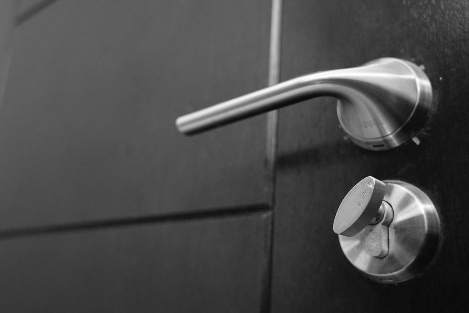 Modern door handle and lock system