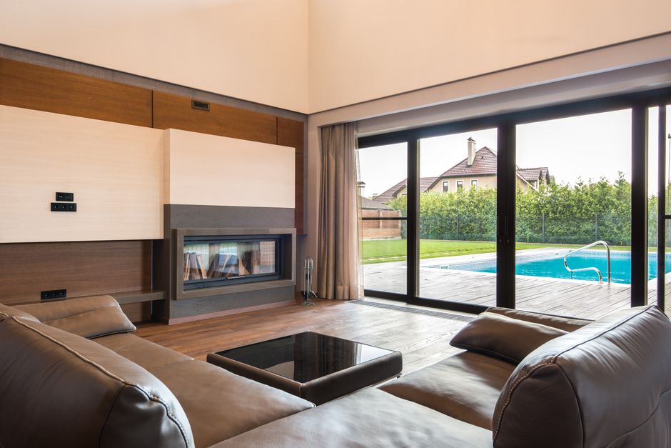 Sliding glass patio doors